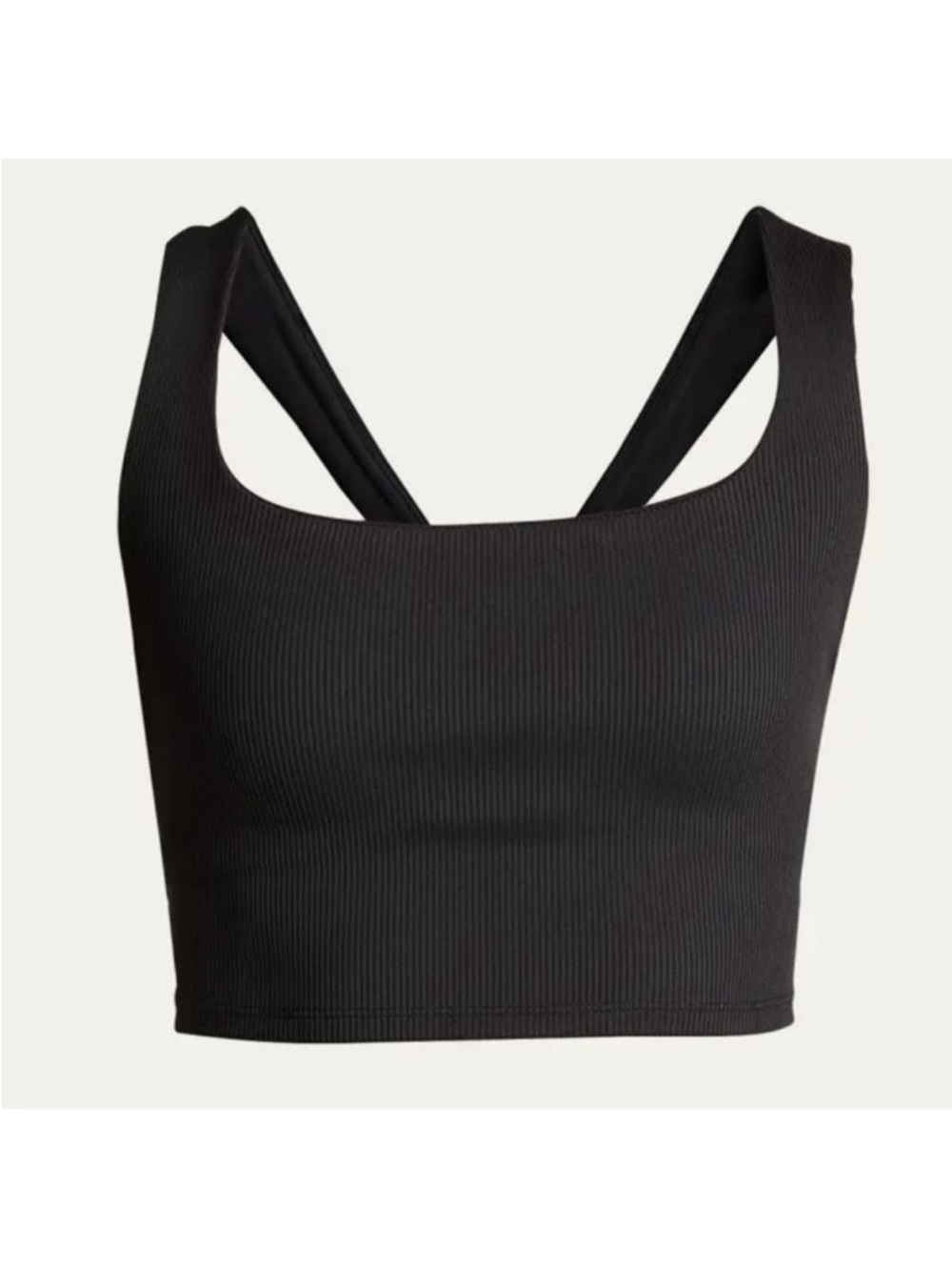 Alo Yoga Alosoft Ribbed Chic Bra Tank in Black - M